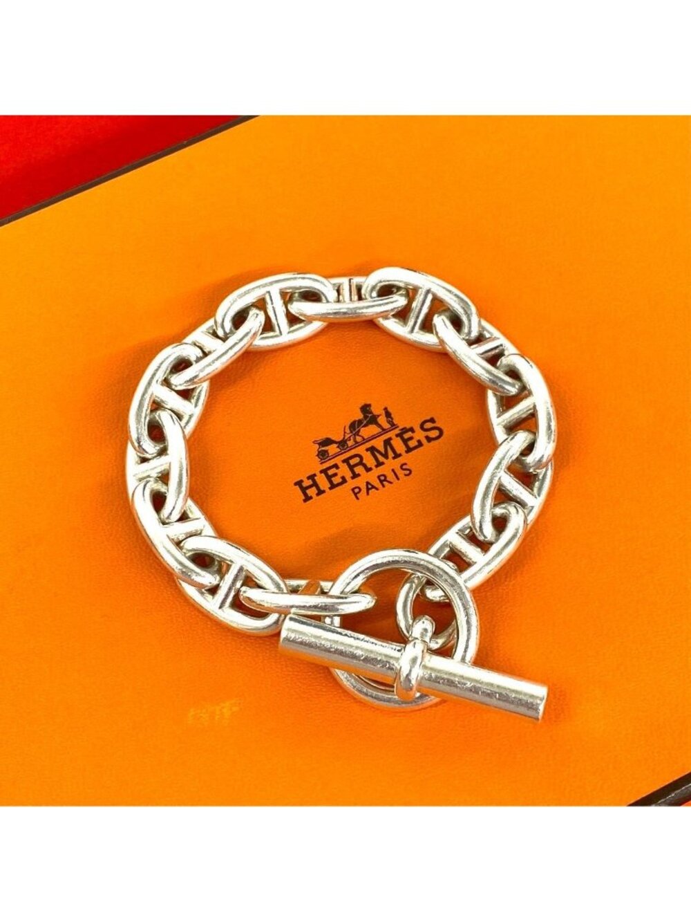 Hermes Chaine D'ancre GM 13 Links Bracelet 925 Sterling Silver